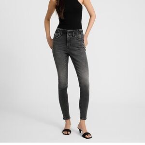 Express Black Denim Jeans skinny high rise NWT 10